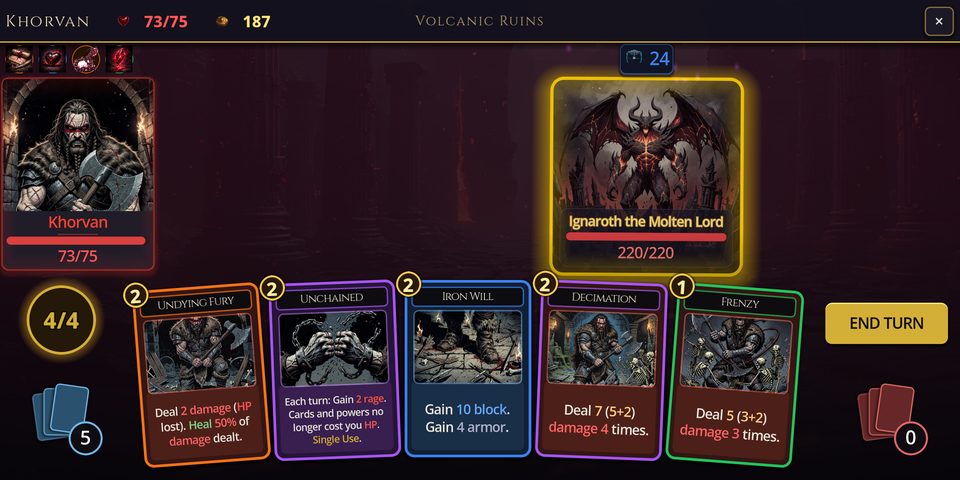 Khorvan, boss Magma Lordu Ignaroth'un karşısında